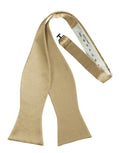 Golden Satin Bow Tie