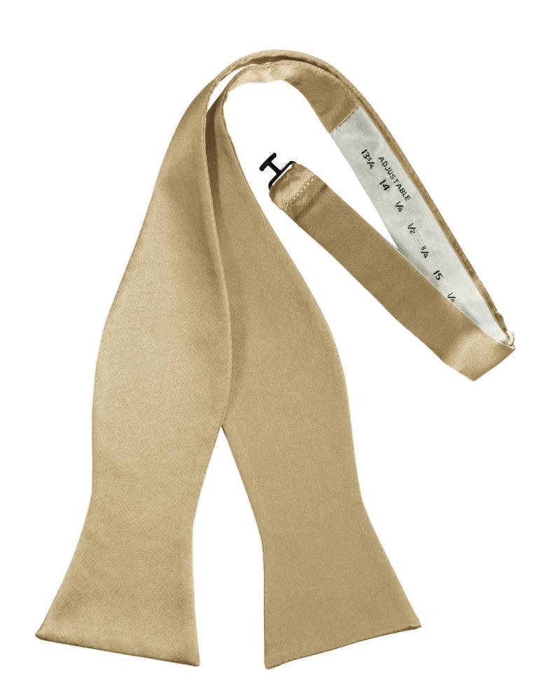 Golden Satin Bow Tie