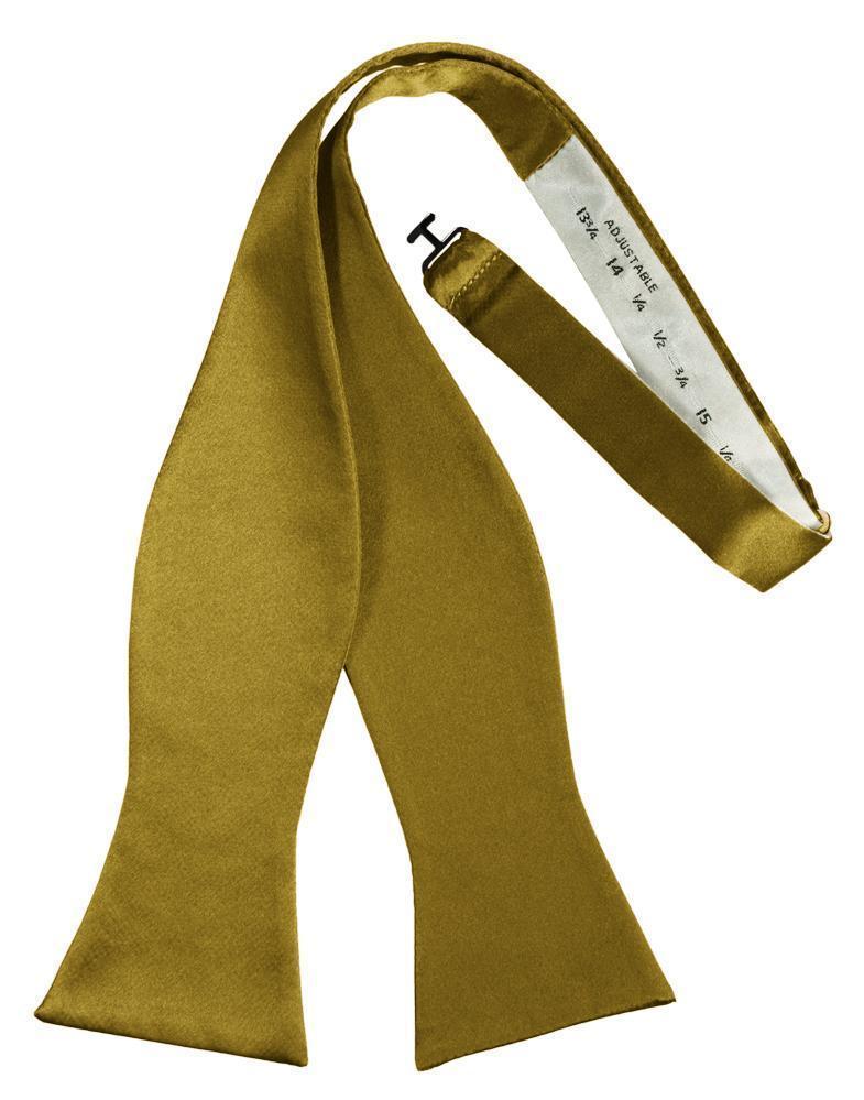 New Gold Satin Bow Tie