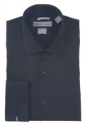 Black Slim Fit Evening Shirt — French Cuff