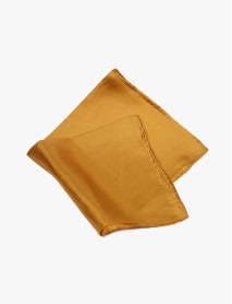 Bronze Solid Silk Pocket Square
