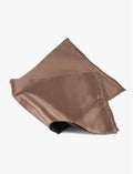 Brown Solid Silk Pocket Square