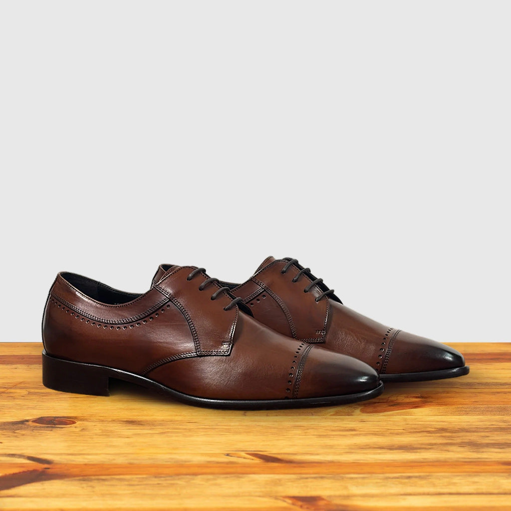 Gaggio Parma Calf Cap-Toe Oxford - Mahogany