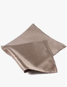 Champagne Solid Silk Pocket Square