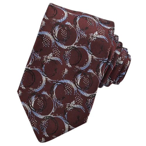Brushed Circle Woven Italian Silk Tie