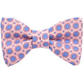 Pink & Blue Octagon Medallion Self-Tie Bow Tie