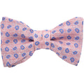 Pink & Cobalt Paisley Outline Self-Tie Bow Tie