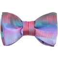 Pink & Lavender Ombré Plaid Self-Tie Bow Tie