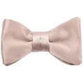 Blush Pink Satin Self-Tie Bow Tie