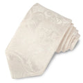 Ivory Paisley Woven Silk Tie