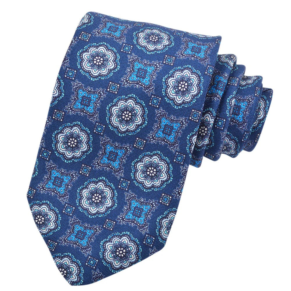 Kaleidoscopic Printed Italian Silk Tie