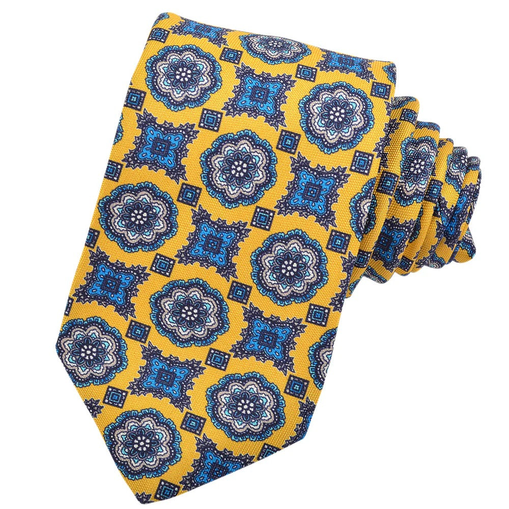 Kaleidoscopic Printed Italian Silk Tie