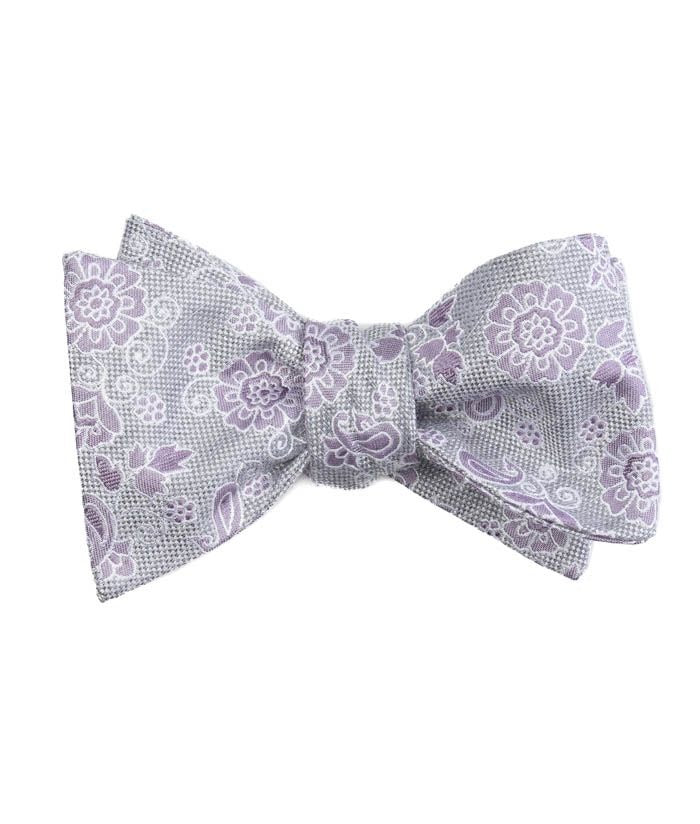 Lavender Micro-Check Pre-Tied Self-Tie Bow Tie