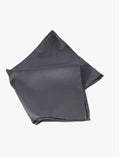 Black Solid Silk Pocket Square