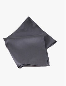 Black Solid Silk Pocket Square