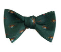 Green Foulard Pre-Tied Self-Tie Bow Tie
