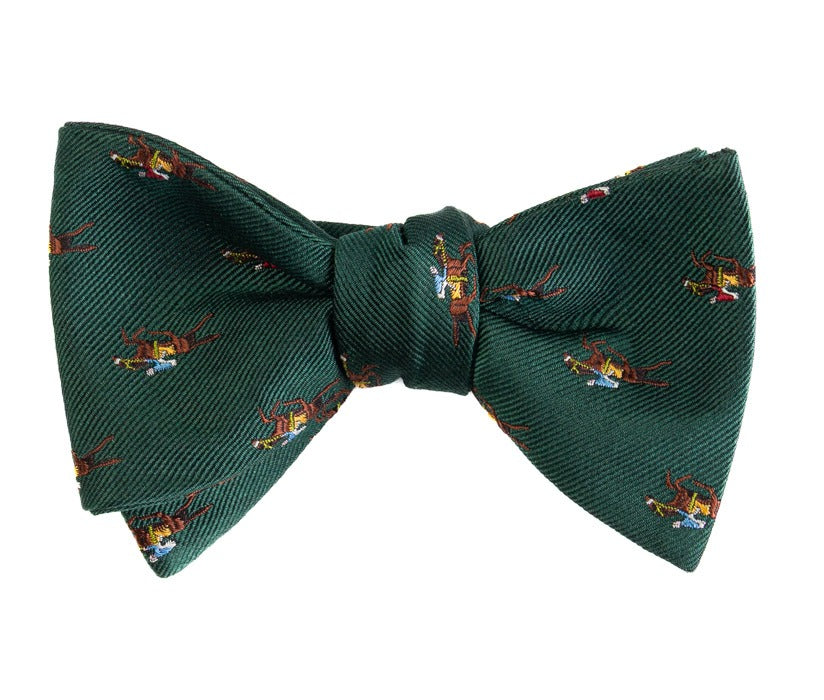 Green Foulard Pre-Tied Self-Tie Bow Tie