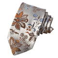 Abstract Medley Woven Italian Silk Tie — Onyx