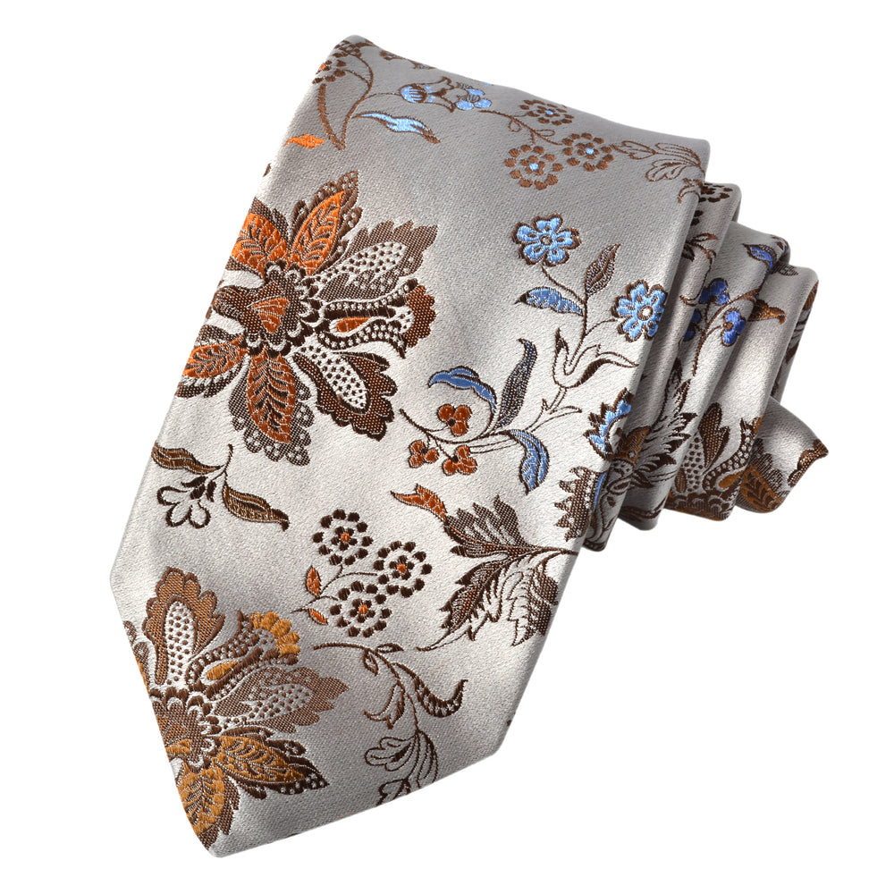 Abstract Medley Woven Italian Silk Tie — Onyx