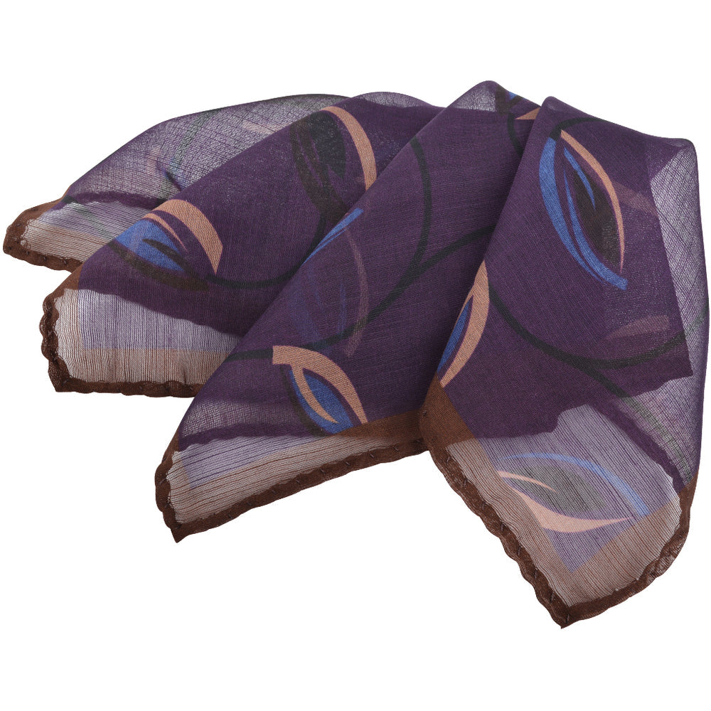 Grape Leaf Vine Silk-Wool Pocket Square