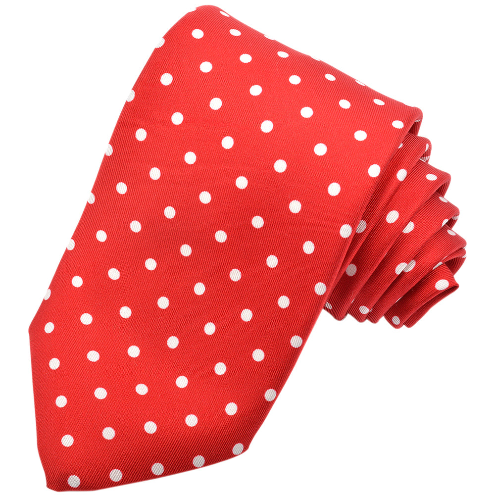 Polka Dot Twill Silk Tie