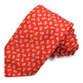 Red Cascading Tulip Woven Italian Silk Tie