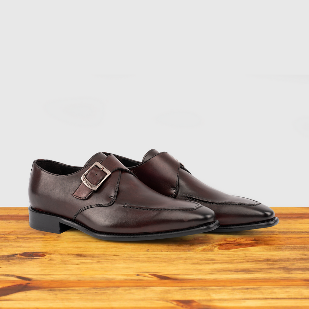 Calzoleria Toscana Burgundy Pione Single Monk Strap