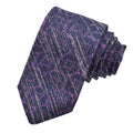 Distressed Medallion Woven Italian Silk Tie — Navy