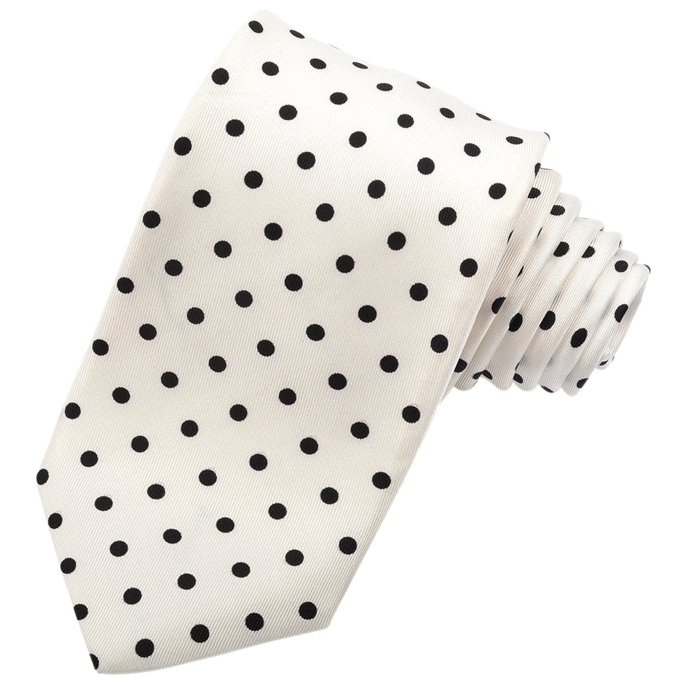 Polka Dot Twill Silk Tie