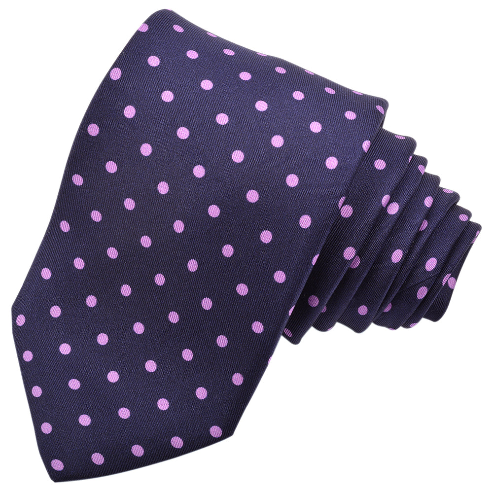 Polka Dot Twill Silk Tie