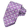 Distressed Medallion Woven Italian Silk Tie — Arctic Blue