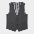 Charcoal Super 150s Wool Dress Vest