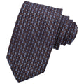 Coupled Squares Woven Italian Silk Tie — Mocha
