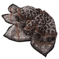 Mocha & Cocoa Ornate Medallion Silk-Wool Pocket Square