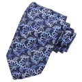 Woven Jacquard Italian Silk Tie — Navy