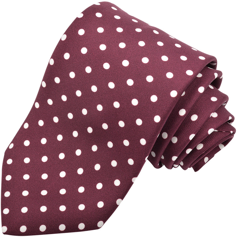 Polka Dot Twill Silk Tie