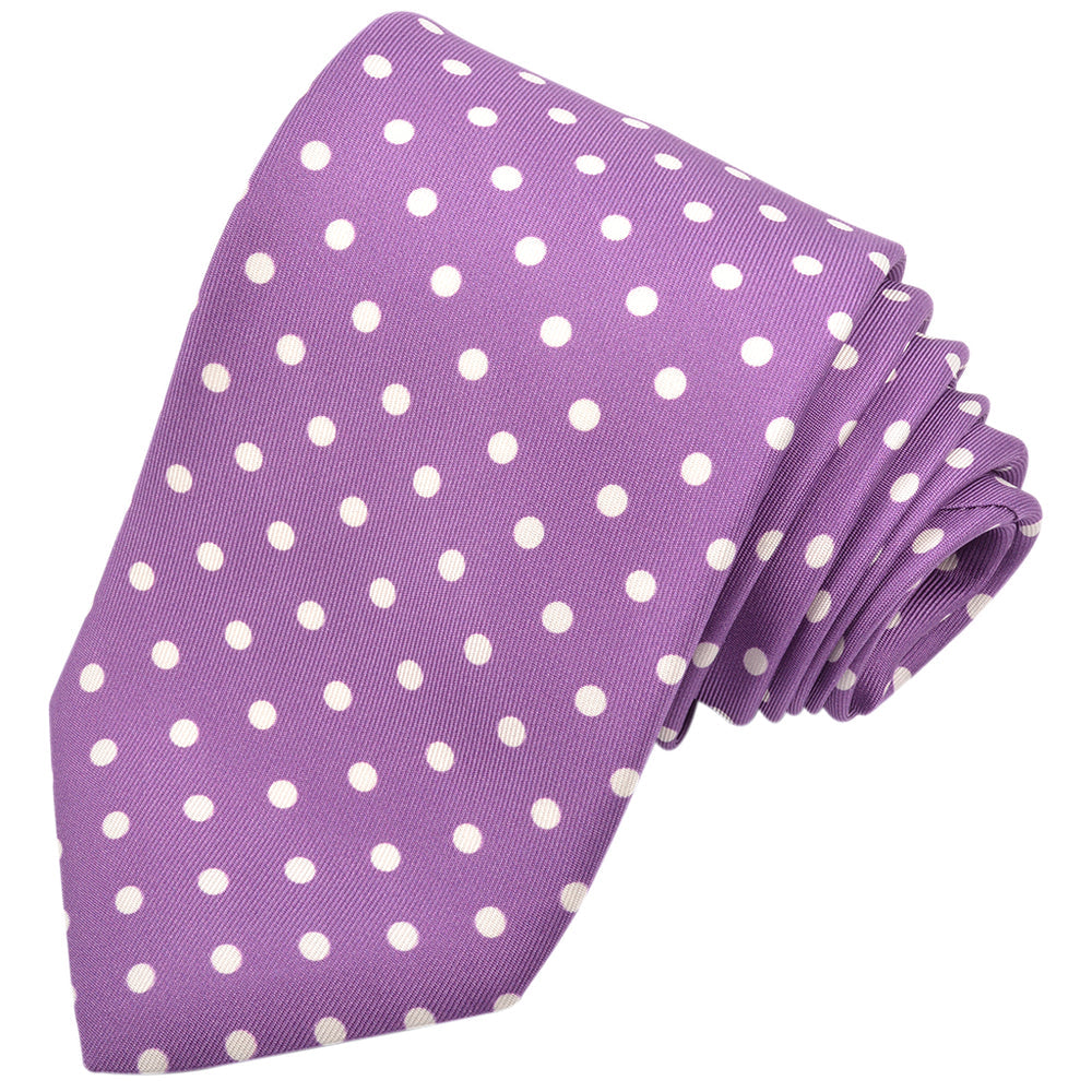 Polka Dot Twill Silk Tie