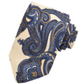 Bold Print Italian Silk Tie — Buff