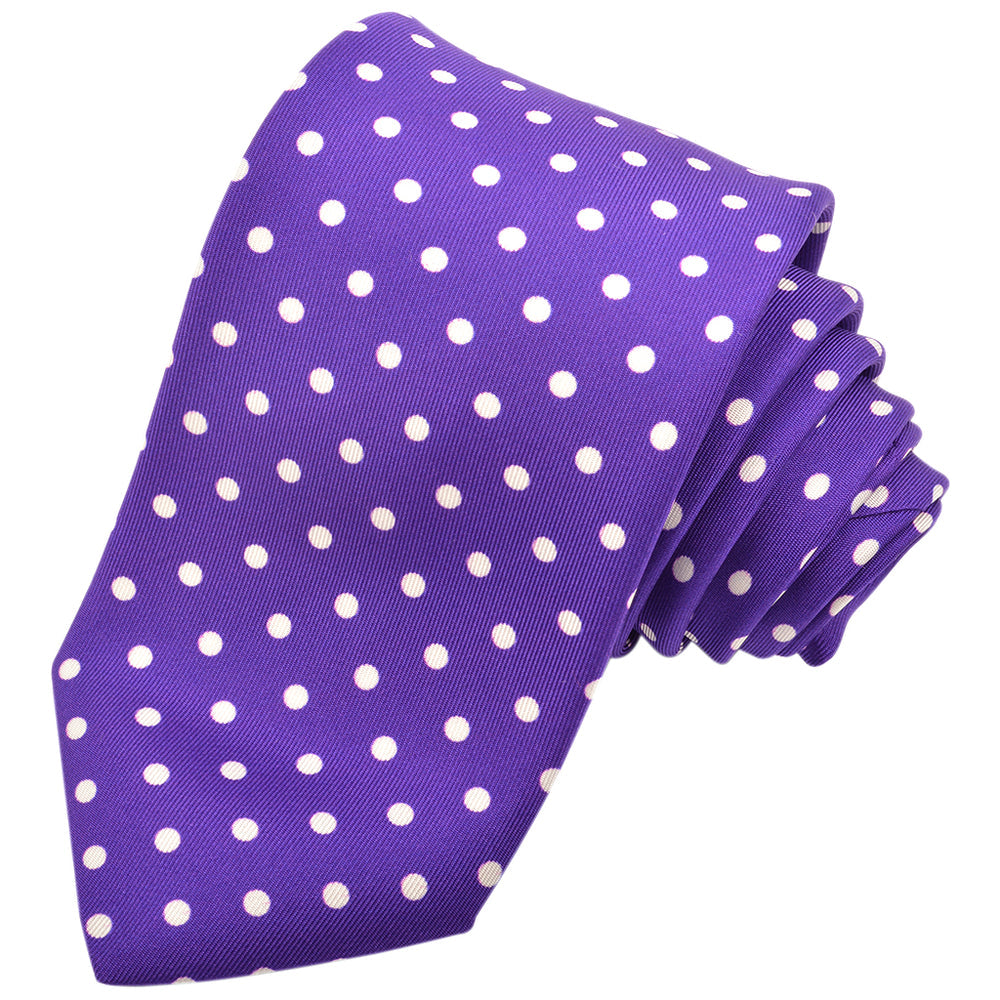 Polka Dot Twill Silk Tie