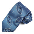 Houndstooth Camo Woven Italian Silk Tie — Teal
