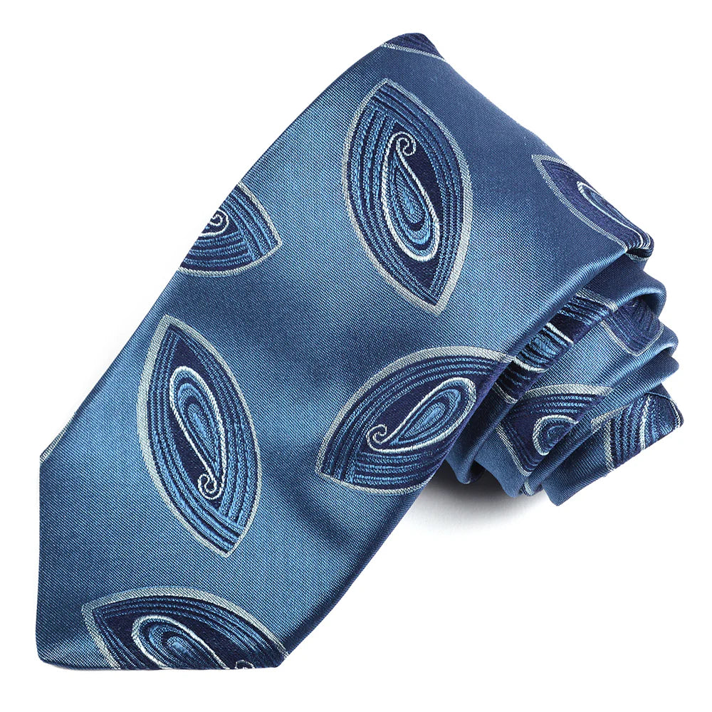 Houndstooth Camo Woven Italian Silk Tie — Teal