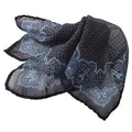 Navy & Sky Micro Neat Silk-Wool Pocket Square