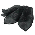 Forest Tonal Paisley Geo Silk-Wool Pocket Square
