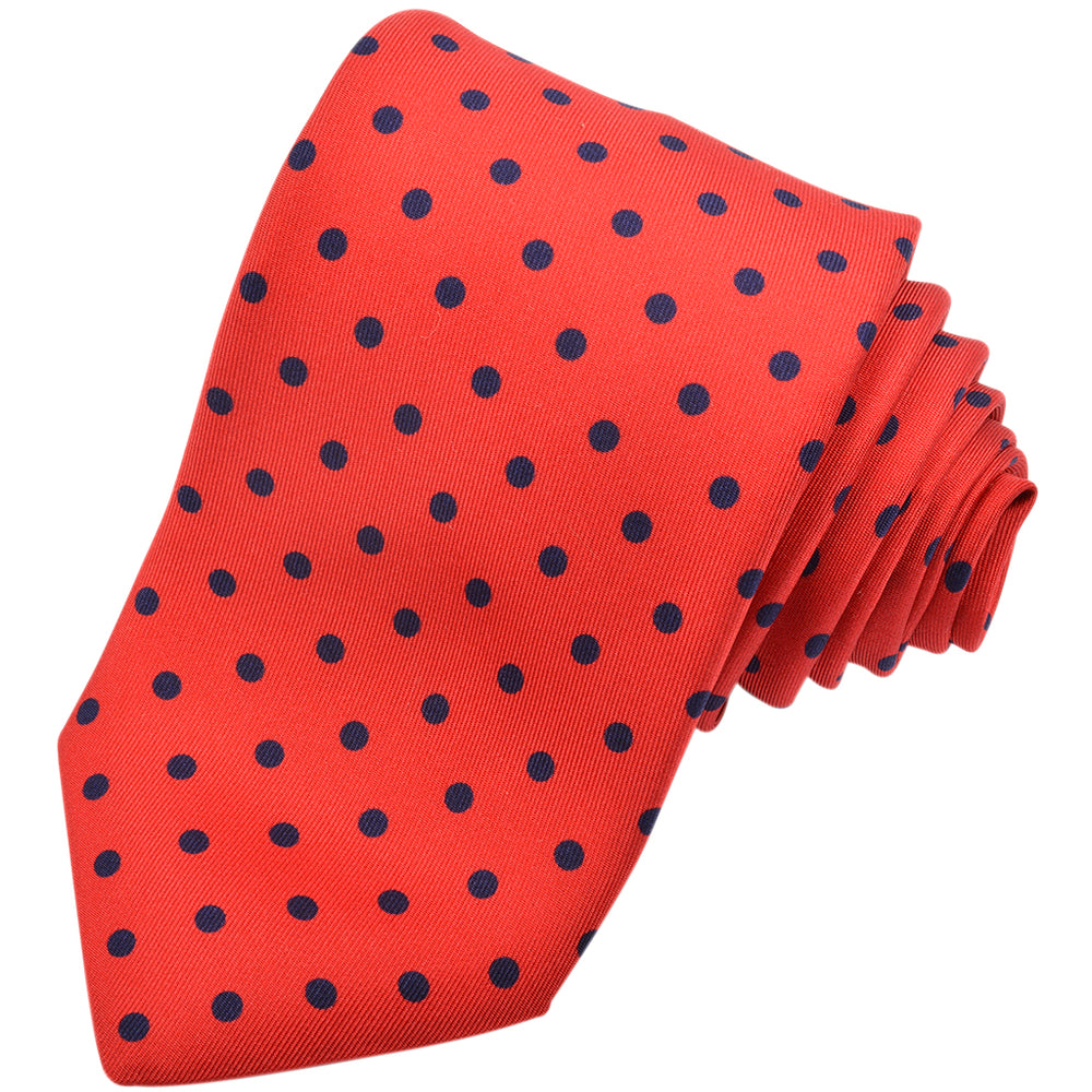 Polka Dot Twill Silk Tie