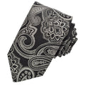 Onyx Traditional Paisley Woven Italian Silk Tie
