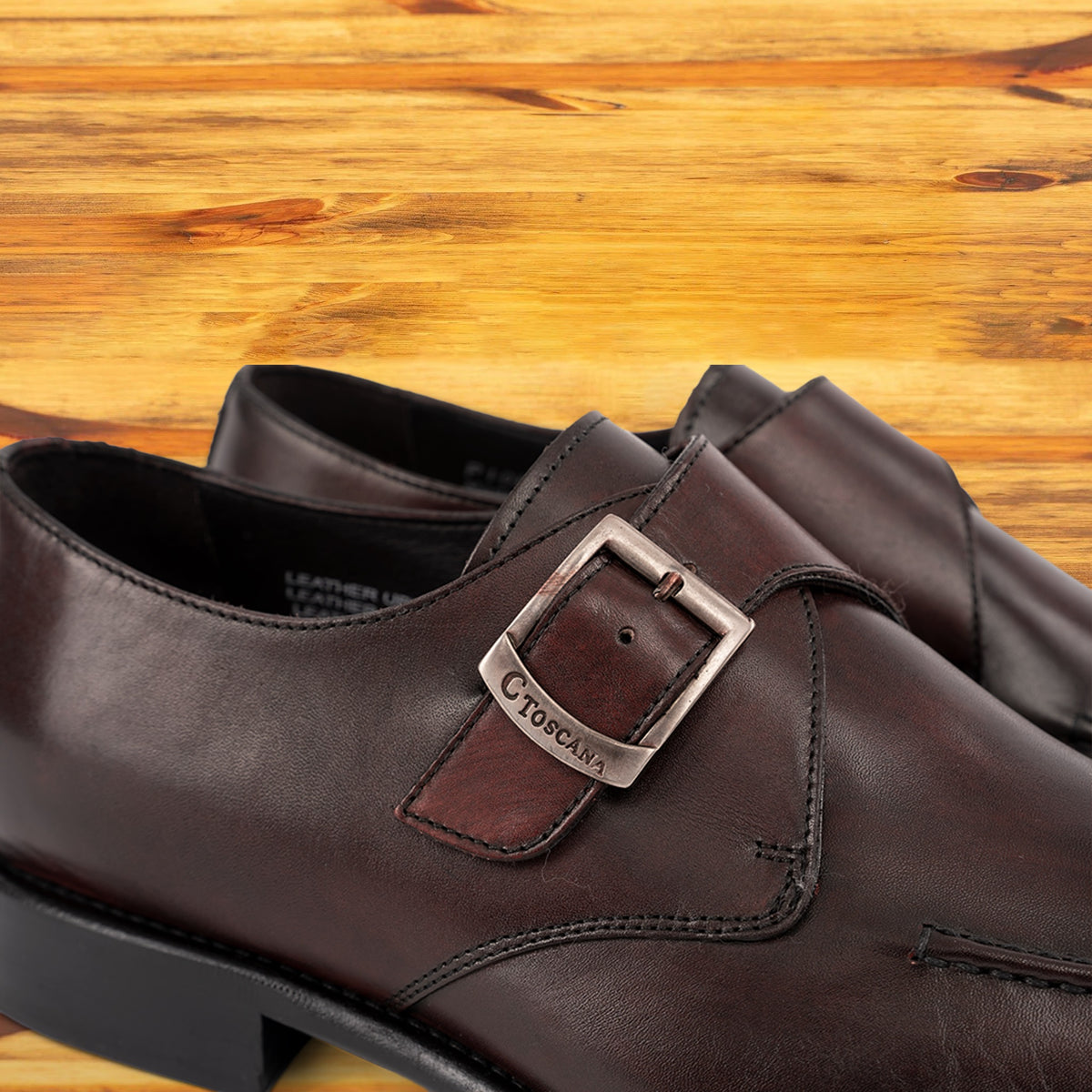 Calzoleria Toscana Burgundy Pione Single Monk Strap