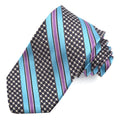 Navy Peacock Floral Paisley Woven Italian Silk Tie