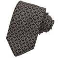 Rope Links Woven Italian Silk Tie — Black