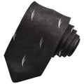 Black Tonal Teardrop Woven Italian Silk Tie