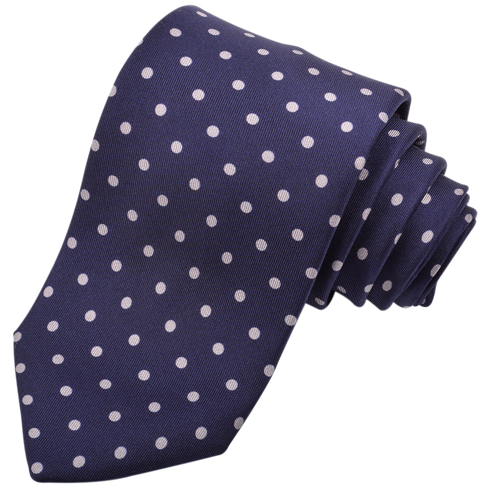 Polka Dot Twill Silk Tie